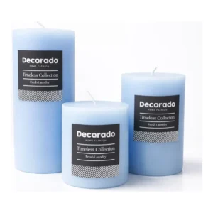 נר ריחני תכלת קוטר 7 גובה 7