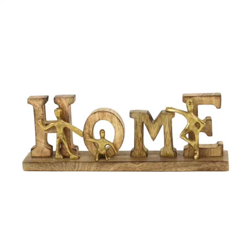 פסל משפחה HOME זהב