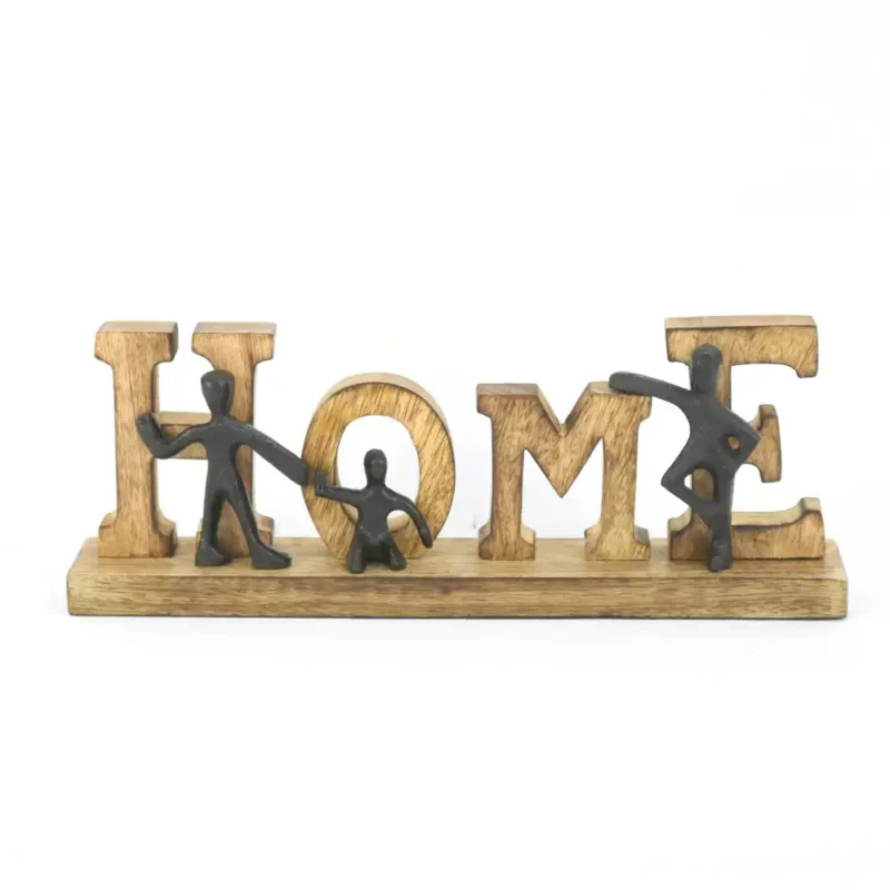 פסל משפחה HOME שחור
