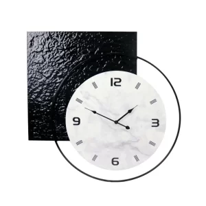 שעון קיר עגול מרובע 73X72