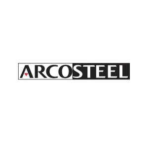 לוגו המותג Arcosteel בפרחי תבור